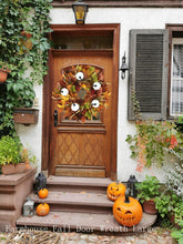 Load image into Gallery viewer, Easy Fine Fall Wreaths for Front Door 24 Inch,Fall Door Wreath Large,Farmhouse Fall Decor,Thanksgiving Decorations with Fall Leaves White Pumpkins Orange Berries for Wall Porch Table,Fall Outdoor Wreath,Autumn Wreath