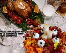 Load image into Gallery viewer, Easy Fine Fall Wreaths for Front Door 24 Inch,Fall Door Wreath Large,Farmhouse Fall Decor,Thanksgiving Decorations with Fall Leaves White Pumpkins Orange Berries for Wall Porch Table,Fall Outdoor Wreath,Autumn Wreath