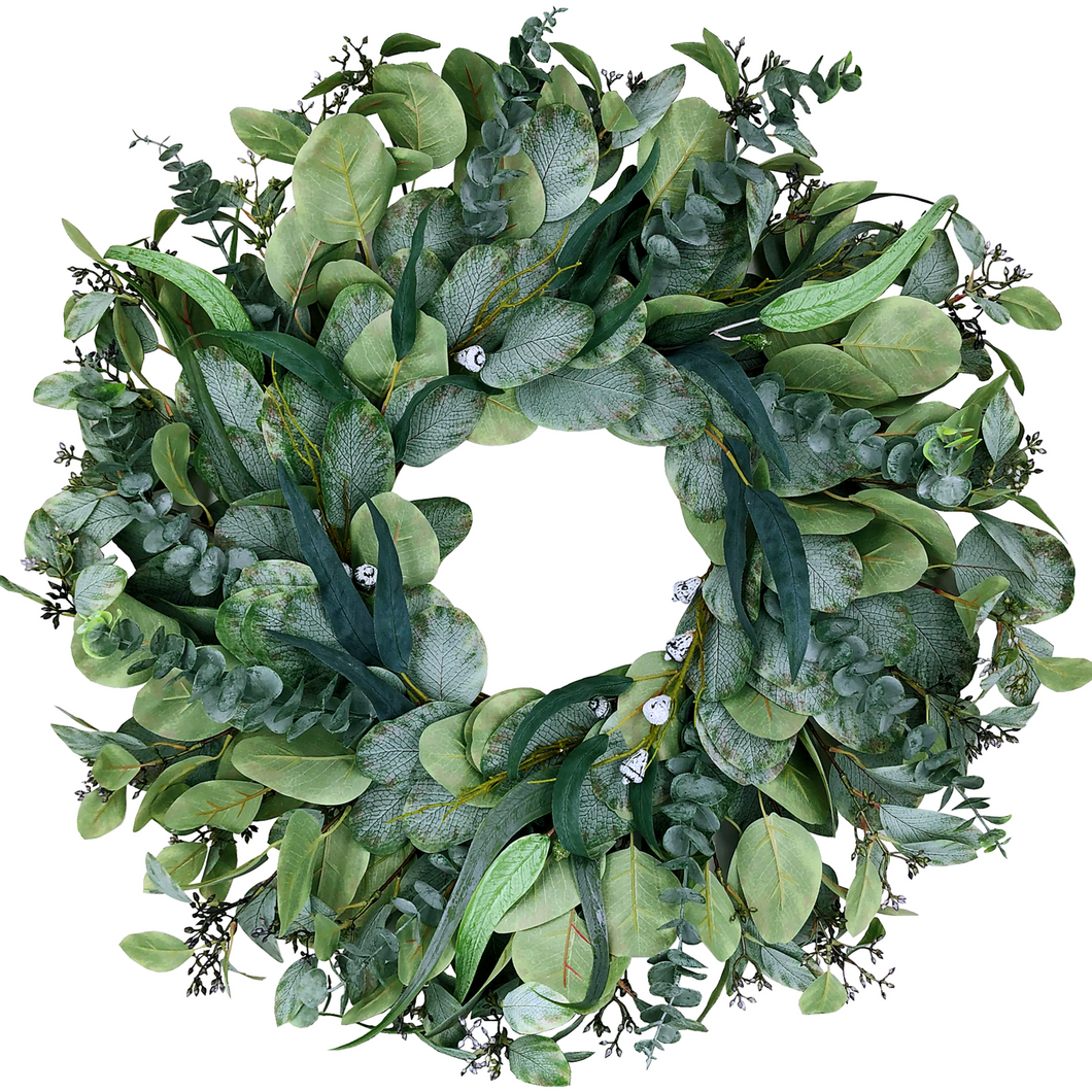 Easy Fine 26 Inch Eucalyptus Wreath for Front Door Wreaths for All Seasons