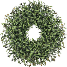 Load image into Gallery viewer, Easy Fine 28-30 Inch Olive Wreaths for Front Door for All Seasons，Spring Summer Fall Autumn Winter Christmas Wreath,Large Everyday Greenery Wreath,Home Wall Door Porch Fireplace Decor
