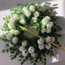 Load image into Gallery viewer, Easy Fine 24 Inch Snowball Hydrangea Wreath
