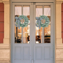 Load image into Gallery viewer, 18 Inch Lambs Ear Wreath with Buffalo Plaid Bow-old
