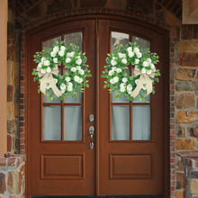 Load image into Gallery viewer, Easy Fine 24 Inch Snowball Hydrangea Wreath
