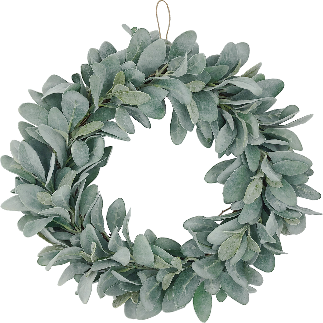 Lamb's Ear Wreath 19IN